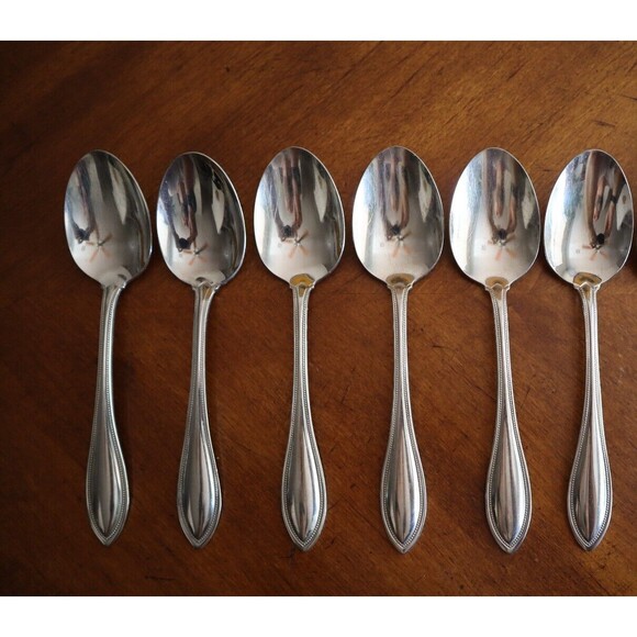 Lot of 6x Oneida AMERICAN HARMONY / ARBOR Table Dinner Spoon 7.3" Indonesia - Picture 2 of 3
